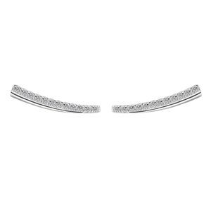 925 Silver Geometric Line Earrings